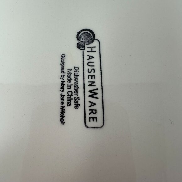 Easter Egg Shaped Ceramic Platter Hausenware By Mary Jane Mitchell 10" Holiday - Picture 4 of 7